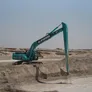 A KOBELCO SK850LC Long Reach Digger sea dredging