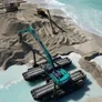 Kobelco SK380 amphibious excavator