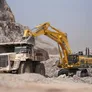 Komatsu PC 1250 excavator on site