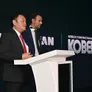 Mr Kentaro Nazaki speaking for Kobelco Heavy Machinery