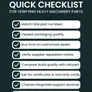spare parts verification checklist