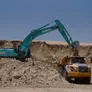 Rental fleet machinery SK380 excavator and A45G dump truck