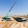 A Tadano CR279 rough-terrain crane on the Massar job site, as part of Al Marwan’s rough terrain cranes rental fleet