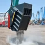 The WA-C3500 crushing bucket during a demo