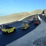 Asphalt paving equipment on site at Jebel Jais
