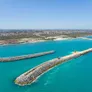 Breakwaters are constructed to protect structures built at sea - image courtesy of Development WA