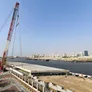 bridge construction using heavy-duty cranes