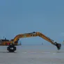 Cat elevated excavator in action