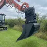 Rotating 360° excavator grading bucket