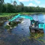 A Kobelco Sk130 amphibious excavator in action - Image courtesy of Kobelco Construction Machinery B.V.