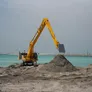 Komatsu excavator PC850 with long-reach boom