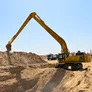 Long boom PC850 Komatsu excavator.