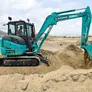 SK55 mini excavator in action