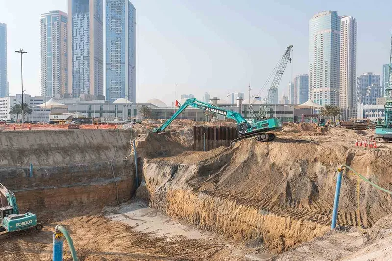 kobelco long reach excavator