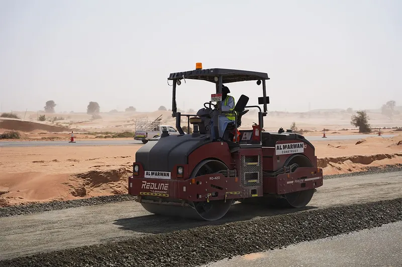 Dynapac Redline double drum roller in action