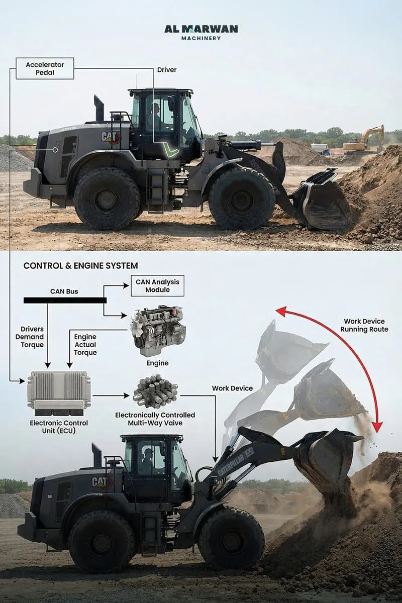 Engine control in wheel loader