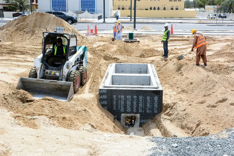 A Bobcat S510 skid steer loader used for backfilling on infrastructure projects