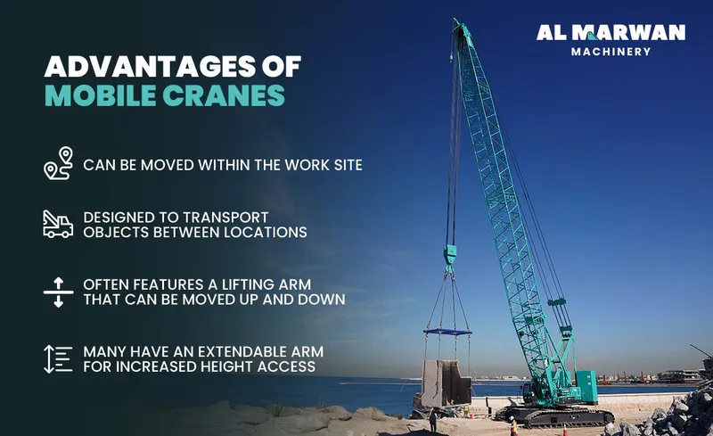 Advantages of mobile cranes such as the crawler cranes