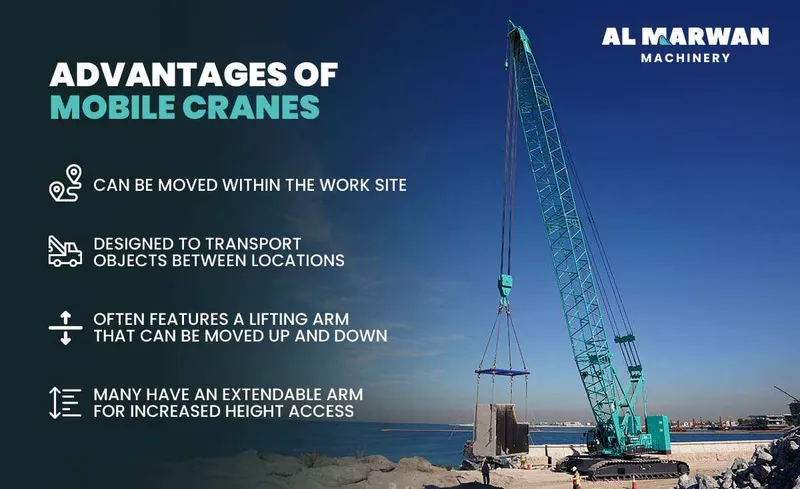 Advantages of mobile cranes such as the crawler cranes