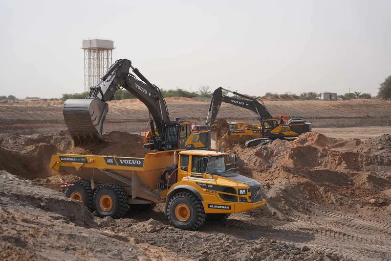 Al Marwan’s Volvo A45G trucks in action