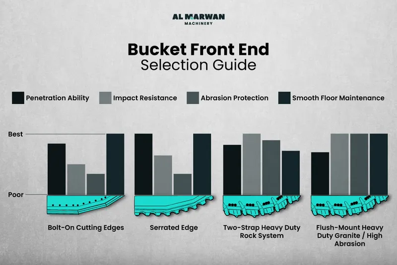 Bucket Type by Material for wheel loader