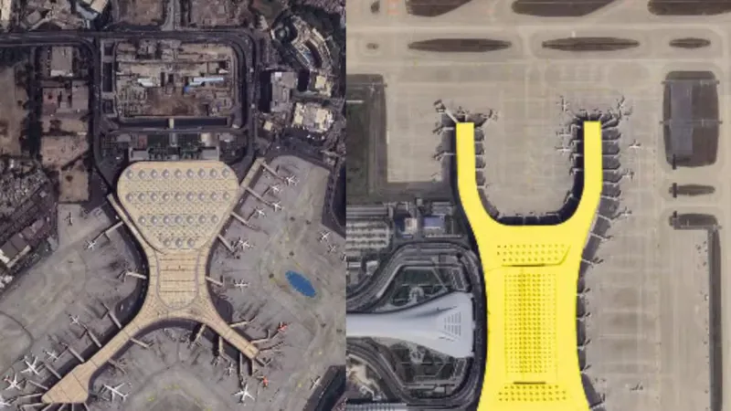 x shaped airport