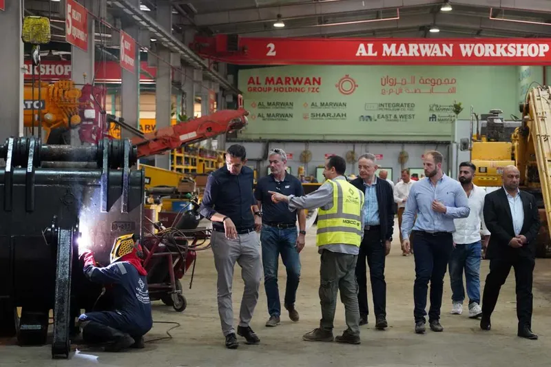 Maintenance works at the Al Marwan workshop