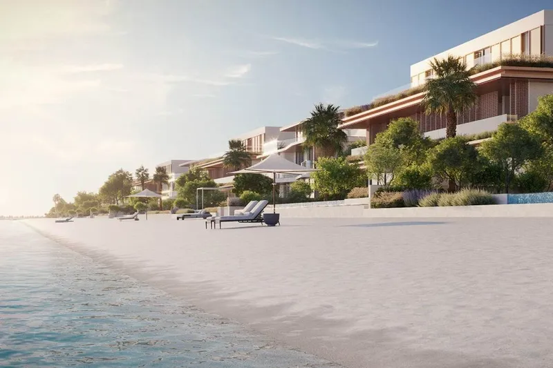 A render of Palm Jebel Ali residential beachfront villas - Image courtesy of Arabian Business
