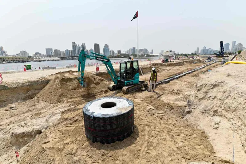 SK55SR mini excavator in action.