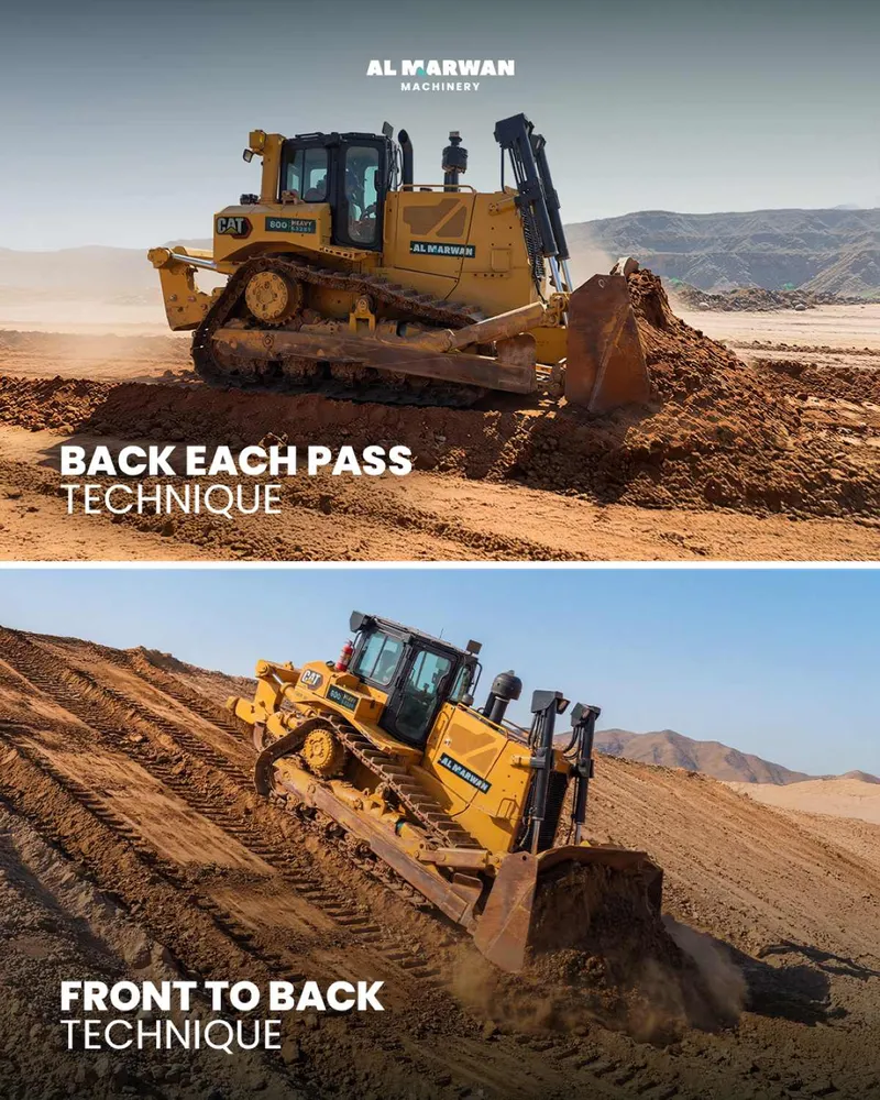 Back-Each-Pass drags dirt across the whole site every time, while&nbsp;Front-to-Back Slot Dozing traps the dirt to move bigger loads with less reversing
