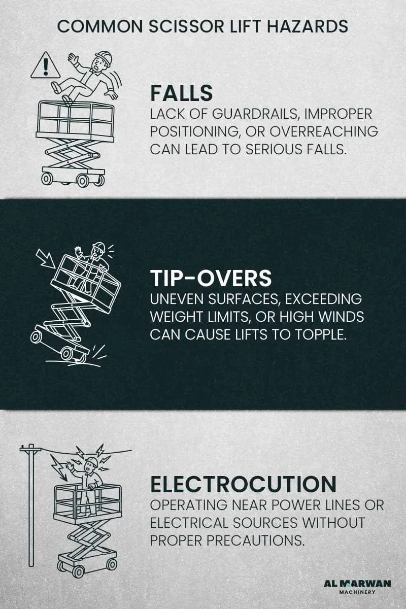 common scissor lift hazards