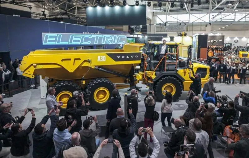 Volvo CE reveals world-first electric hauler at Bauma exhibition.