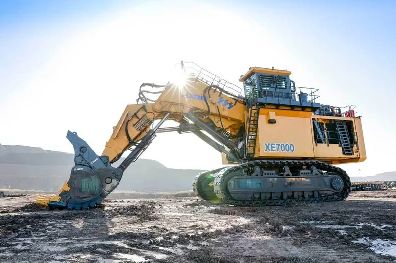 The large XCMG XE7000 front shovel excavator. Courtesy of XCMG Australia https://www.xcmg.net.au/product/xe7000-mining-excavator/