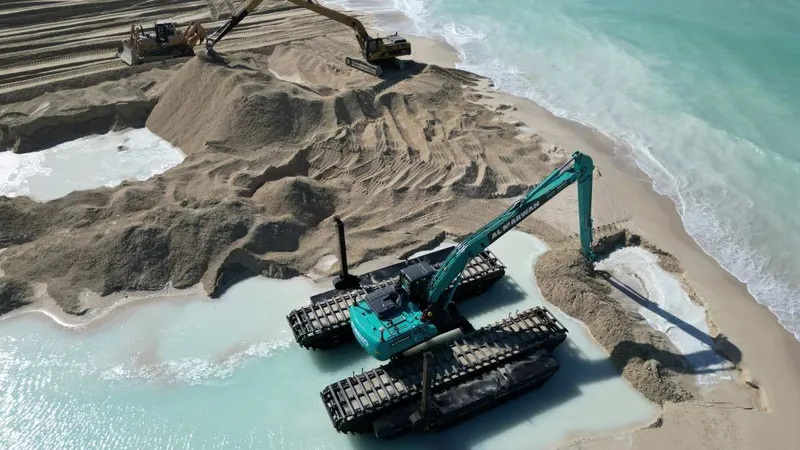 amphibious excavator from kobelco