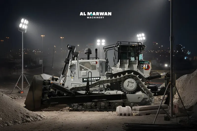 Grey Caterpillar D8 dozer