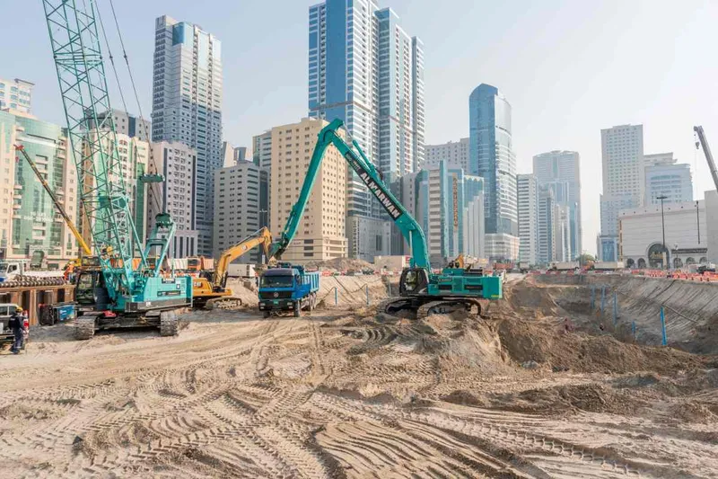 kobelco excavator and crane