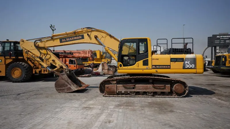 Komatsu PC300 track excavator