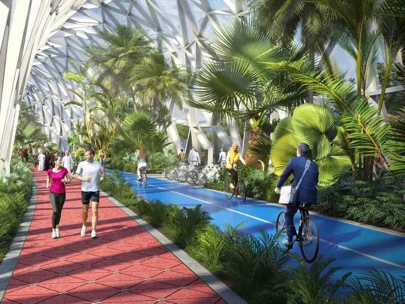 the loop is a dedicated pathway for cycling, jogging, and walking