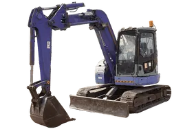 2001 Komatsu PC78UU-6 Mini Excavator EX-0327 White Background Image