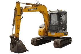2003 Komatsu PC78US-6E0 Mini Excavator White Background