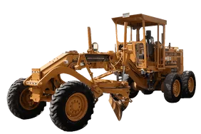 2008 Caterpillar 120H Motor Grader White Background View