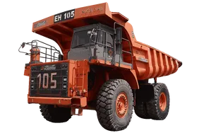 2011 Hitachi EH1100-3 Rigid Dump Truck white background image - Al Marwan Heavy Machinery