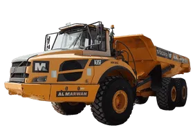 2013 Volvo A35F Articulated Dump Truck White background Image