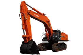 2017 Hitachi ZX870 Crawler Excavator White Background Image