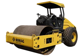 2018 Bomag BW 211 D-40 Single Drum Roller White Background View - RO-0445