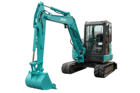 2022 Kobelco SK55SRX-6 Mini Excavator White Background View