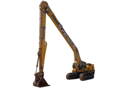 2023 Komatsu PC850-8R1 Long Boom Excavator White Background View