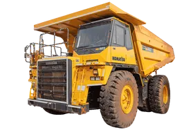 2024 Komatsu HD465-7EO Rigid Dump Truck White Background View