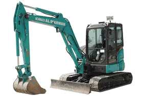 Rent Mini 5-Ton Excavators | Al Marwan White Background View