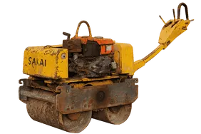 2004 Sakai HV51ST Walk-Behind Roller White Background View